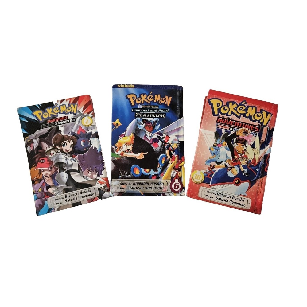 Pokémon Adventures 3 Book Lot Volume 2 PB Vol. 6 HB Vol 18 HB